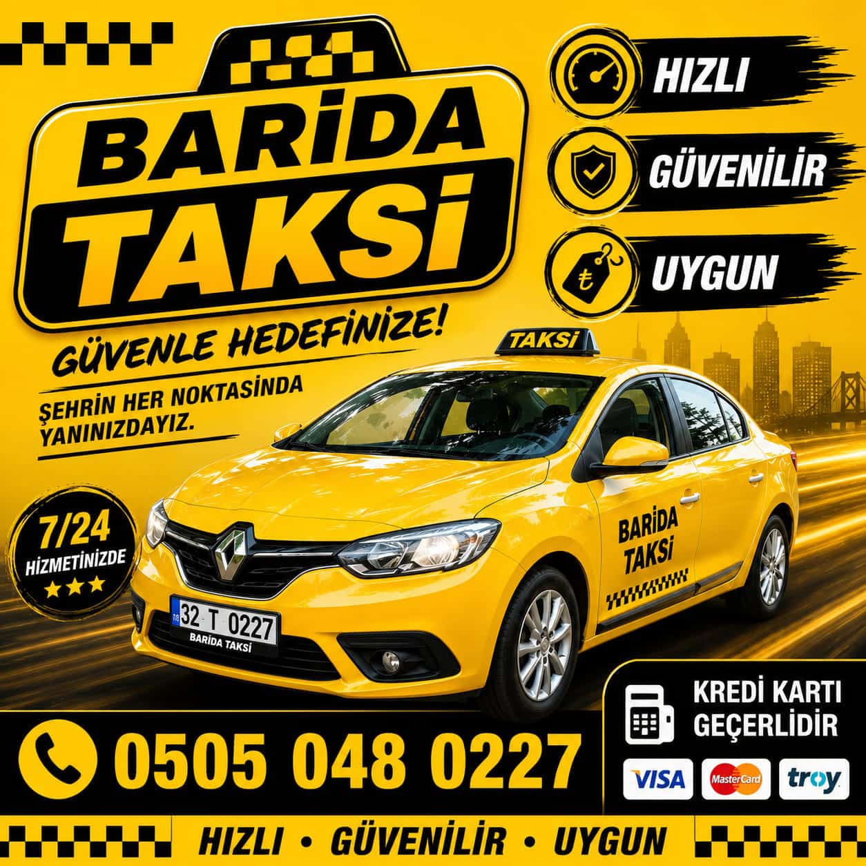 Barida Taksi hızlı güvenilir uygun