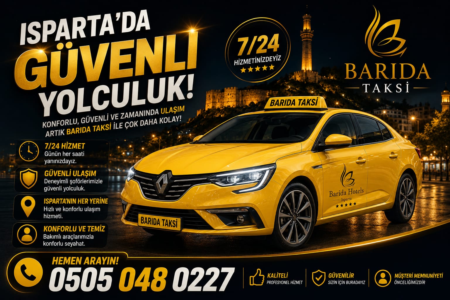 Isparta'da güvenli yolculuk